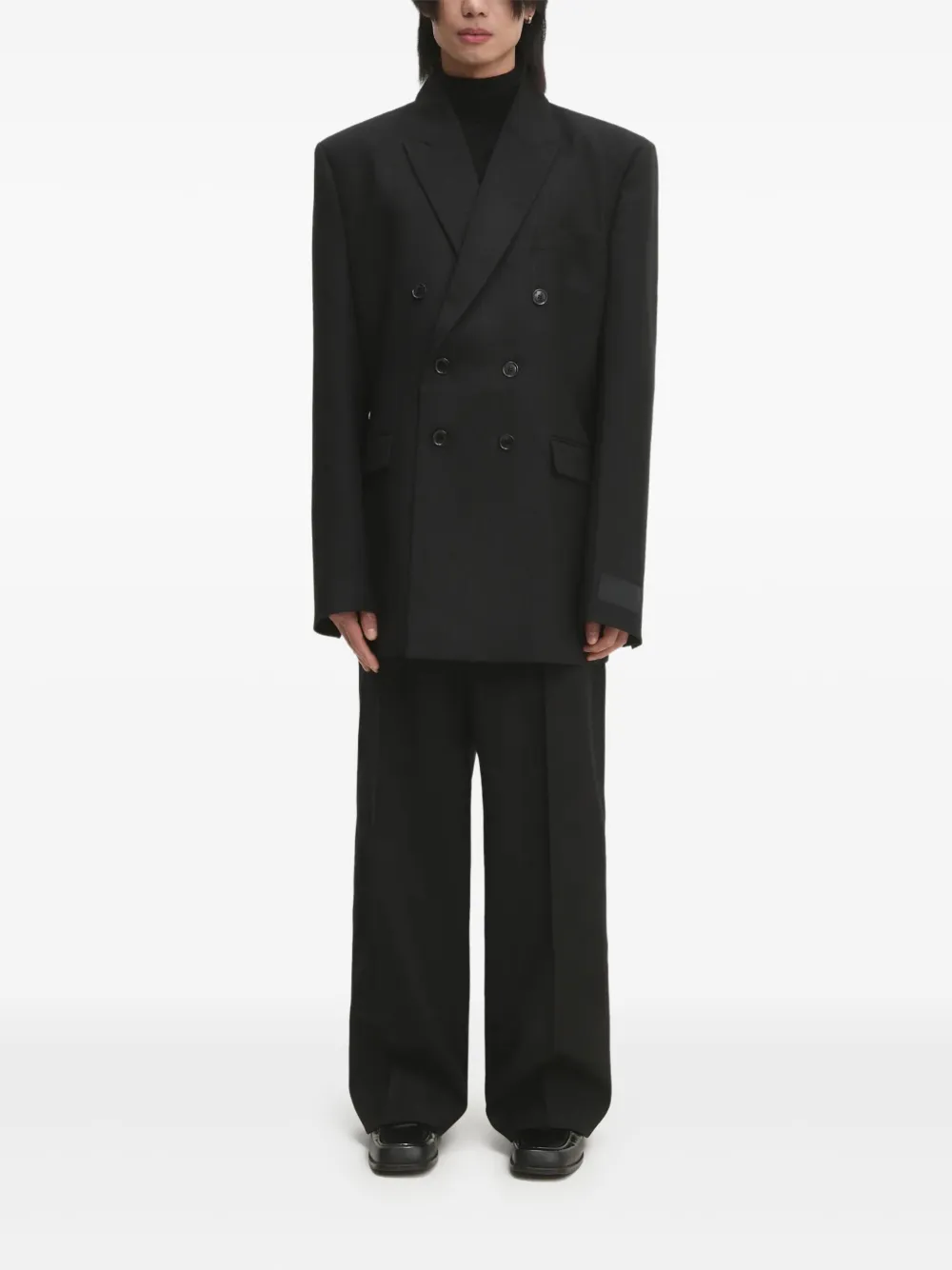 VETEMENTS pinstripe trousers Zwart