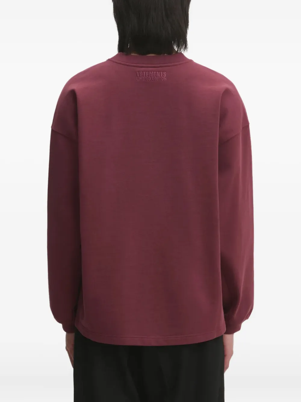 VETEMENTS logo-embroidered sweatshirt Rood