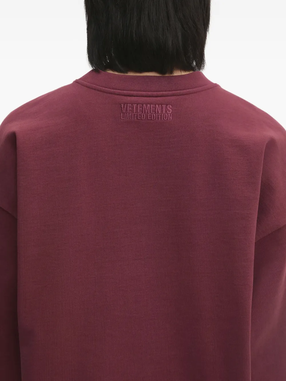 VETEMENTS logo-embroidered sweatshirt Rood