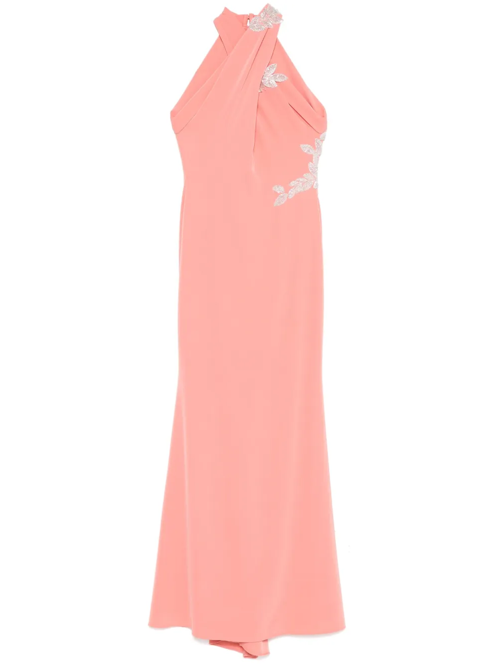 stretch-crepe maxi dress