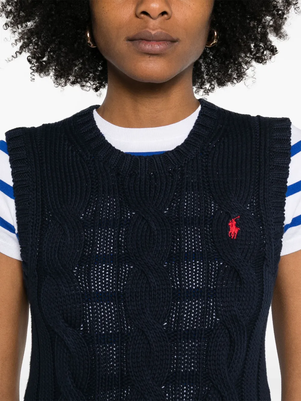 Polo Ralph Lauren Kabelgebreide spencer Blauw
