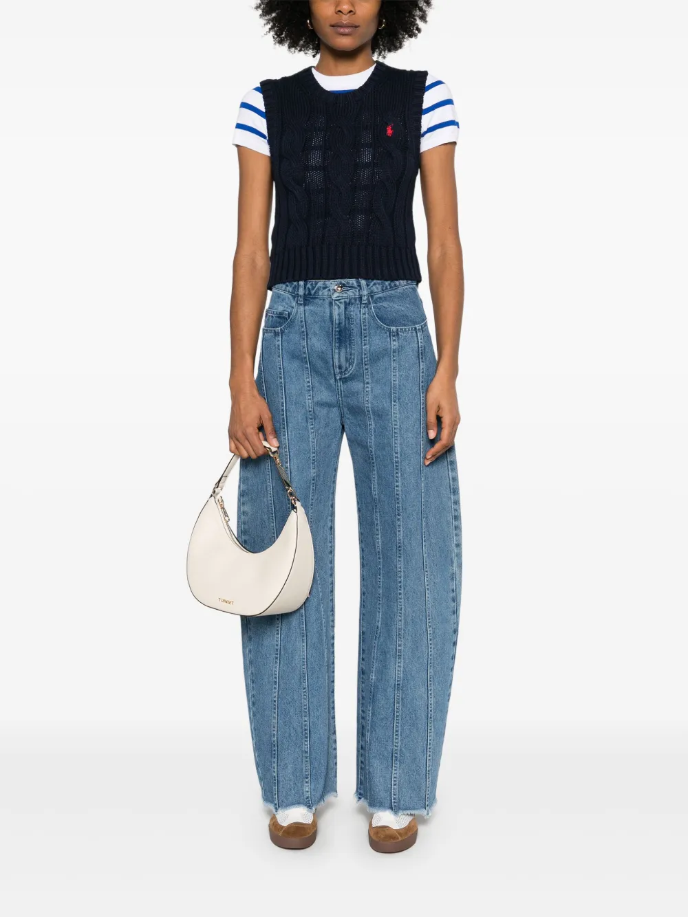 Polo Ralph Lauren Kabelgebreide spencer Blauw