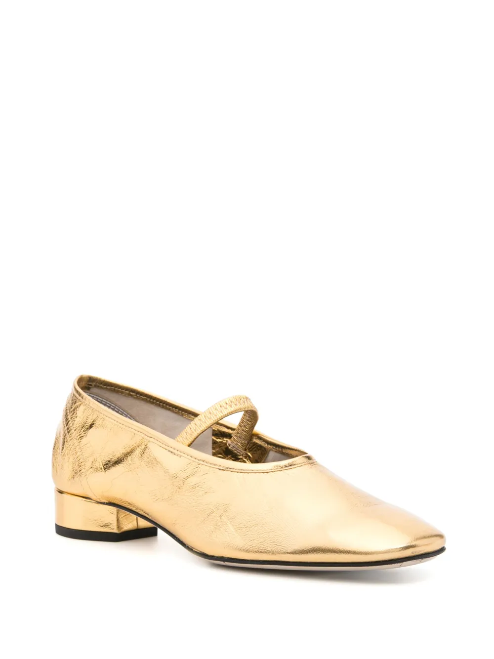 Aeyde 30mm leather pumps Gold