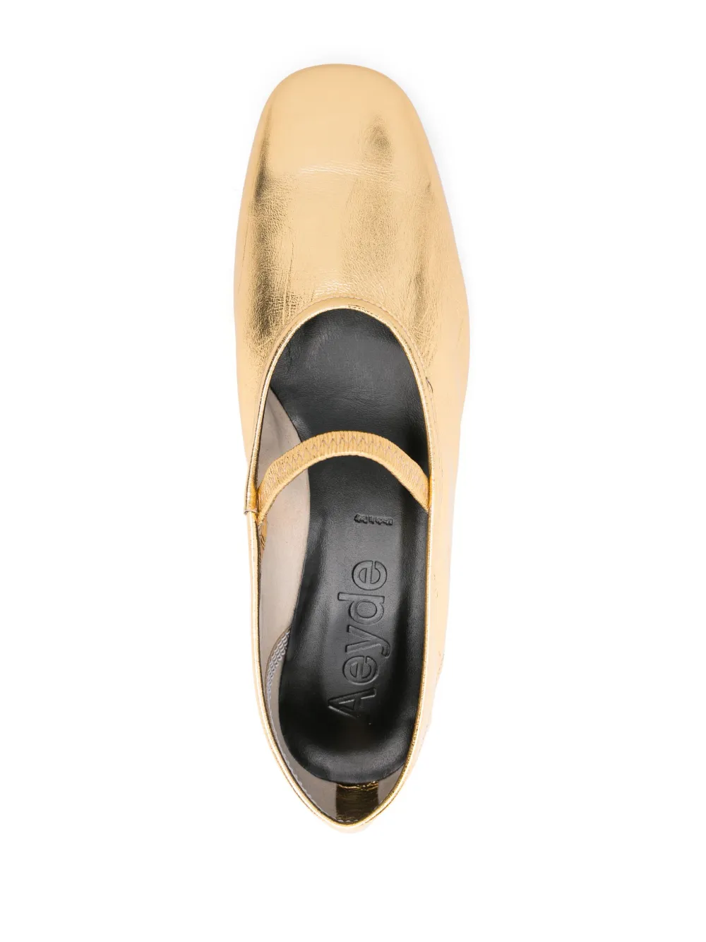 Aeyde 30mm leather pumps Gold