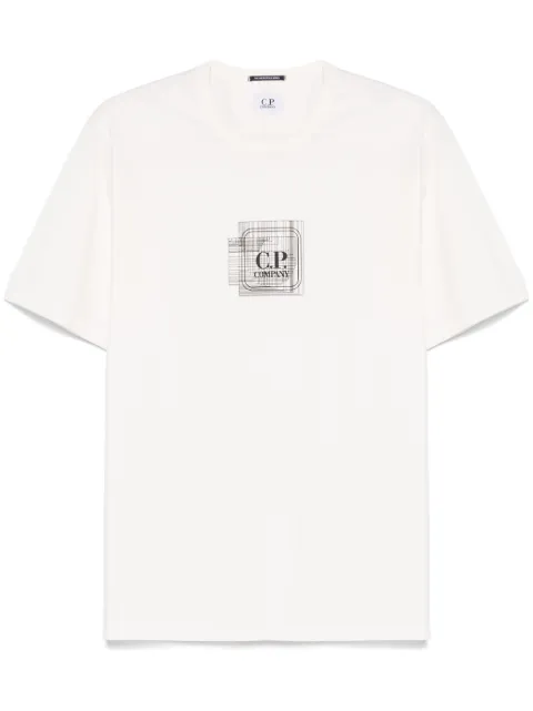 C.P. Company playera con logo estampado