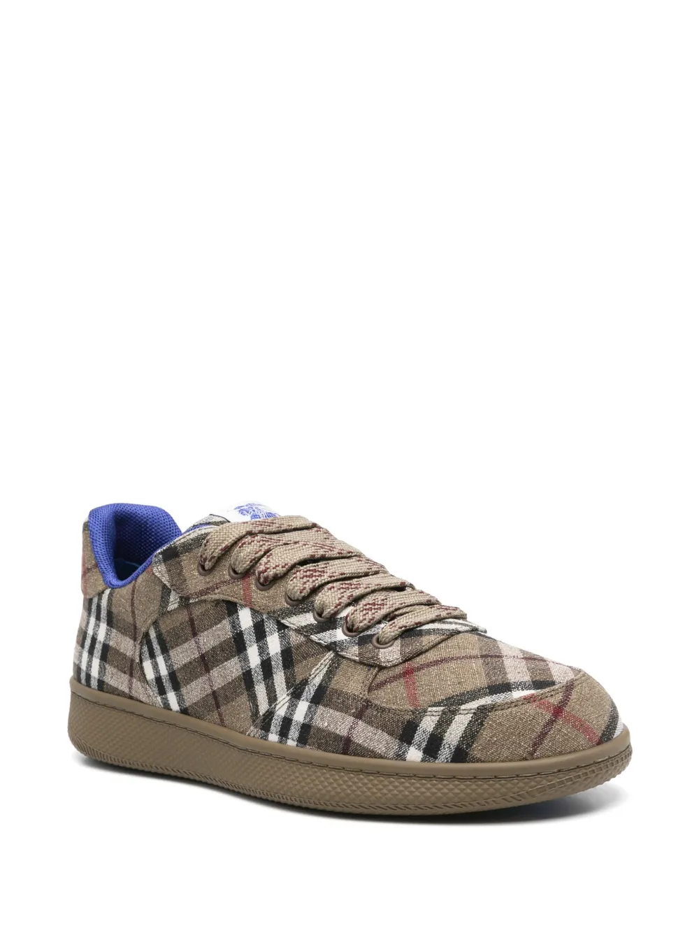 Burberry Geruite sneakers - Bruin