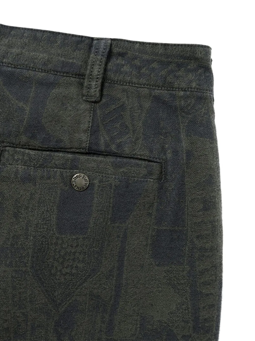 This Is Never That Crazy broek met abstracte print Blauw