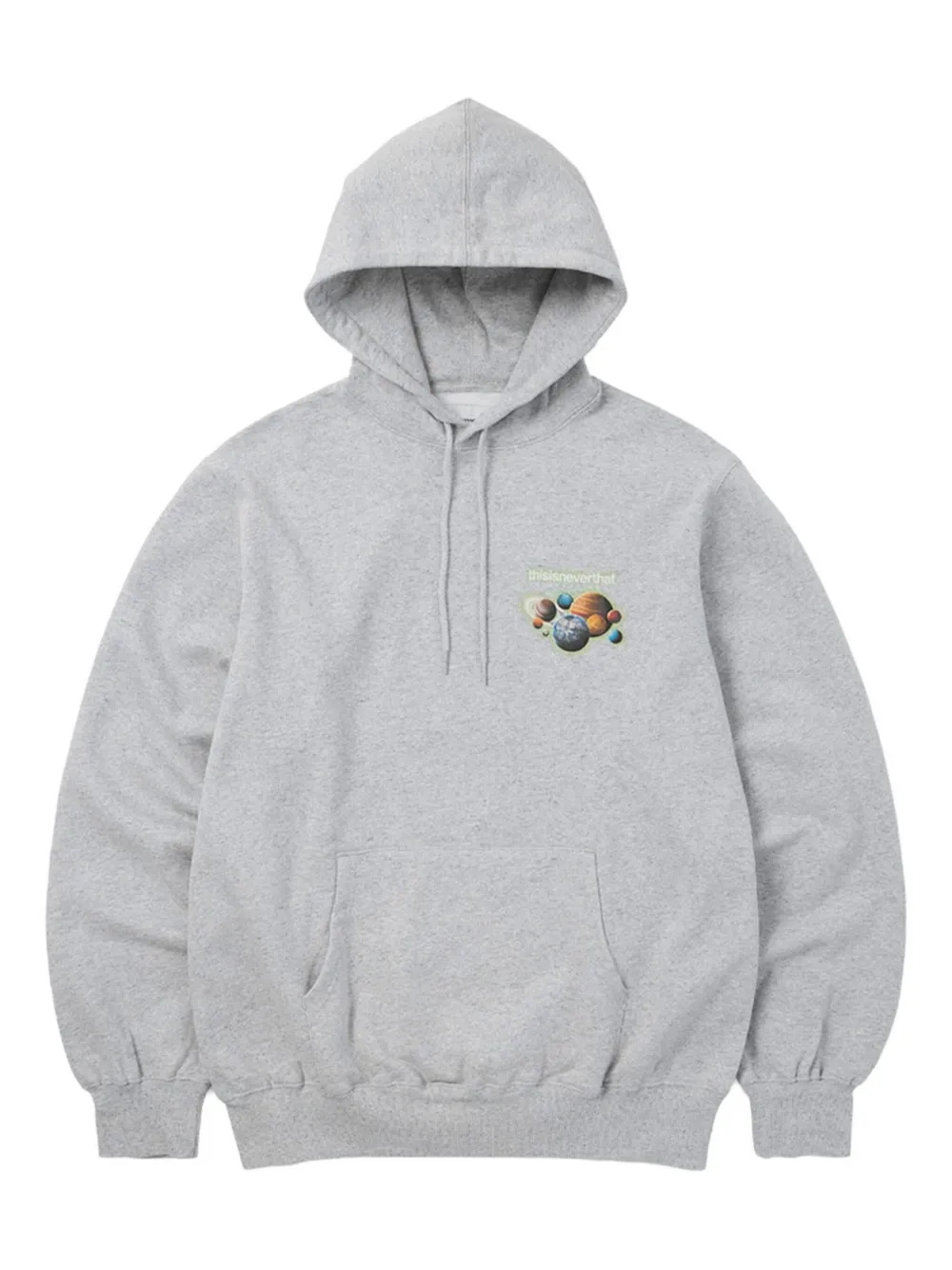 This Is Never That solar system print hoodie | Grey | Image 1
