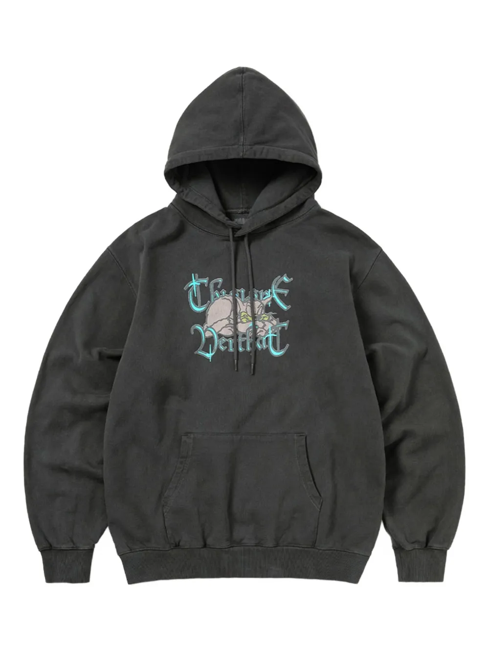 This Is Never That graphic drawstring hoodie | Grey | Image 1