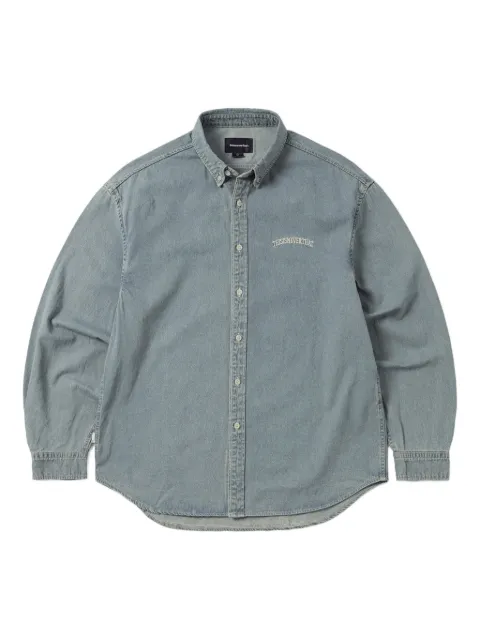 This Is Never That logo-embroidered denim shirt