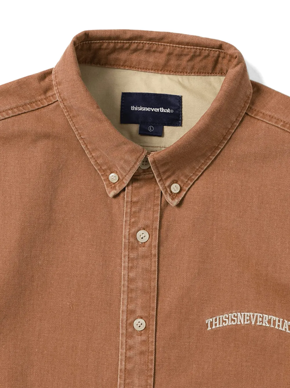 This Is Never That Denim overhemd Oranje