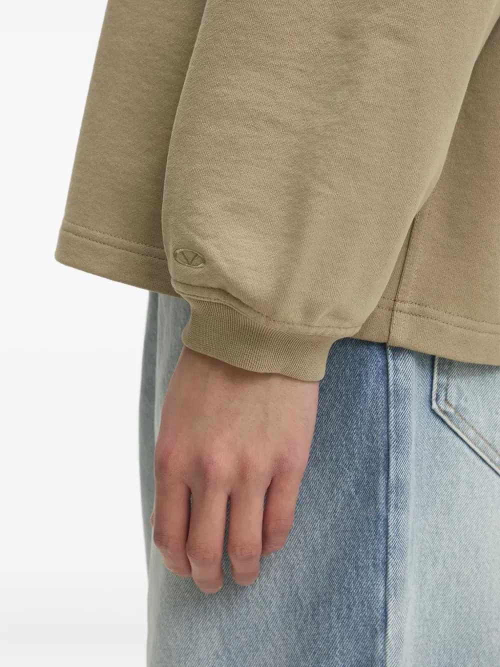 VETEMENTS logo-embroidered sweatshirt Beige