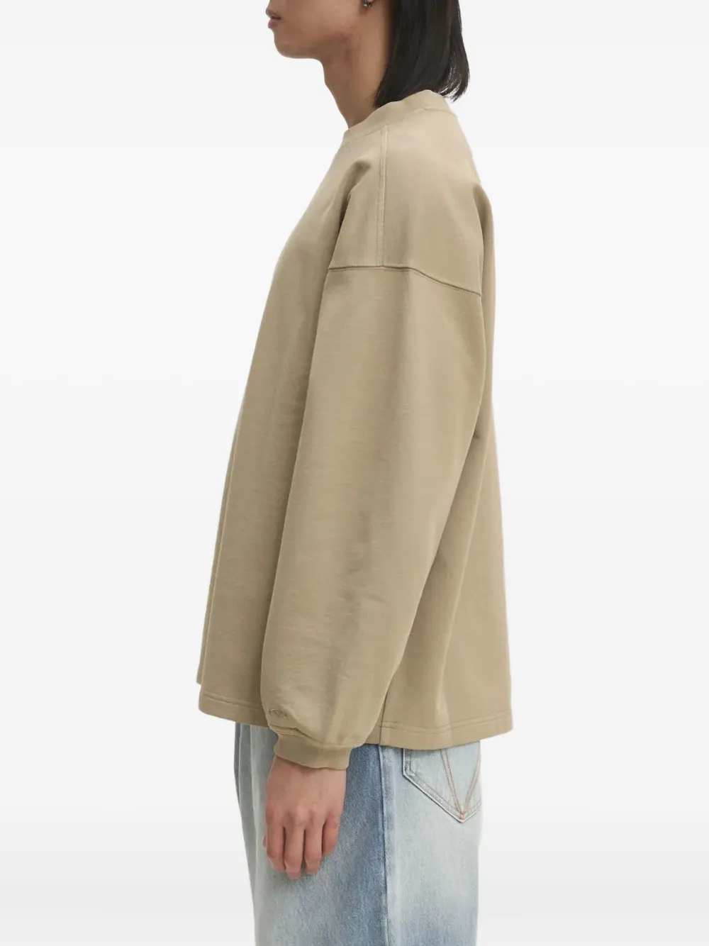 VETEMENTS logo-embroidered sweatshirt Beige