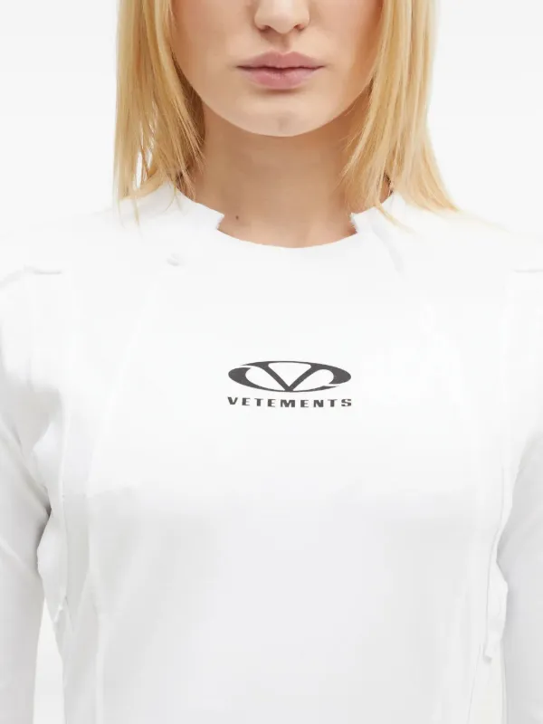 VETEMENTS シームディテール ロングTシャツ | ホワイト | FARFETCH JP