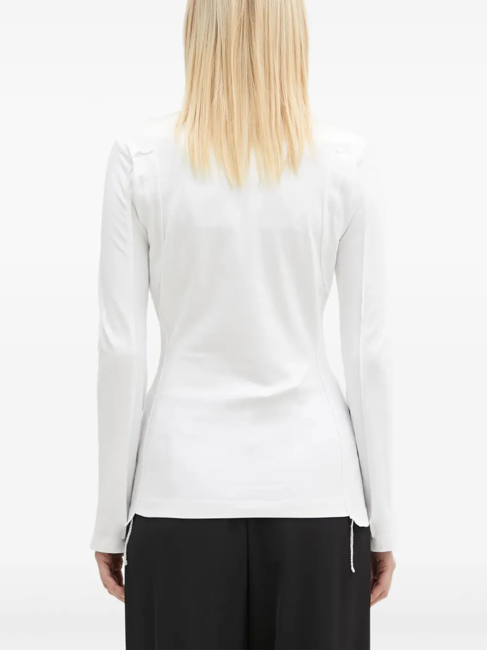 VETEMENTS exposed-seam long-sleeve T-shirt Wit