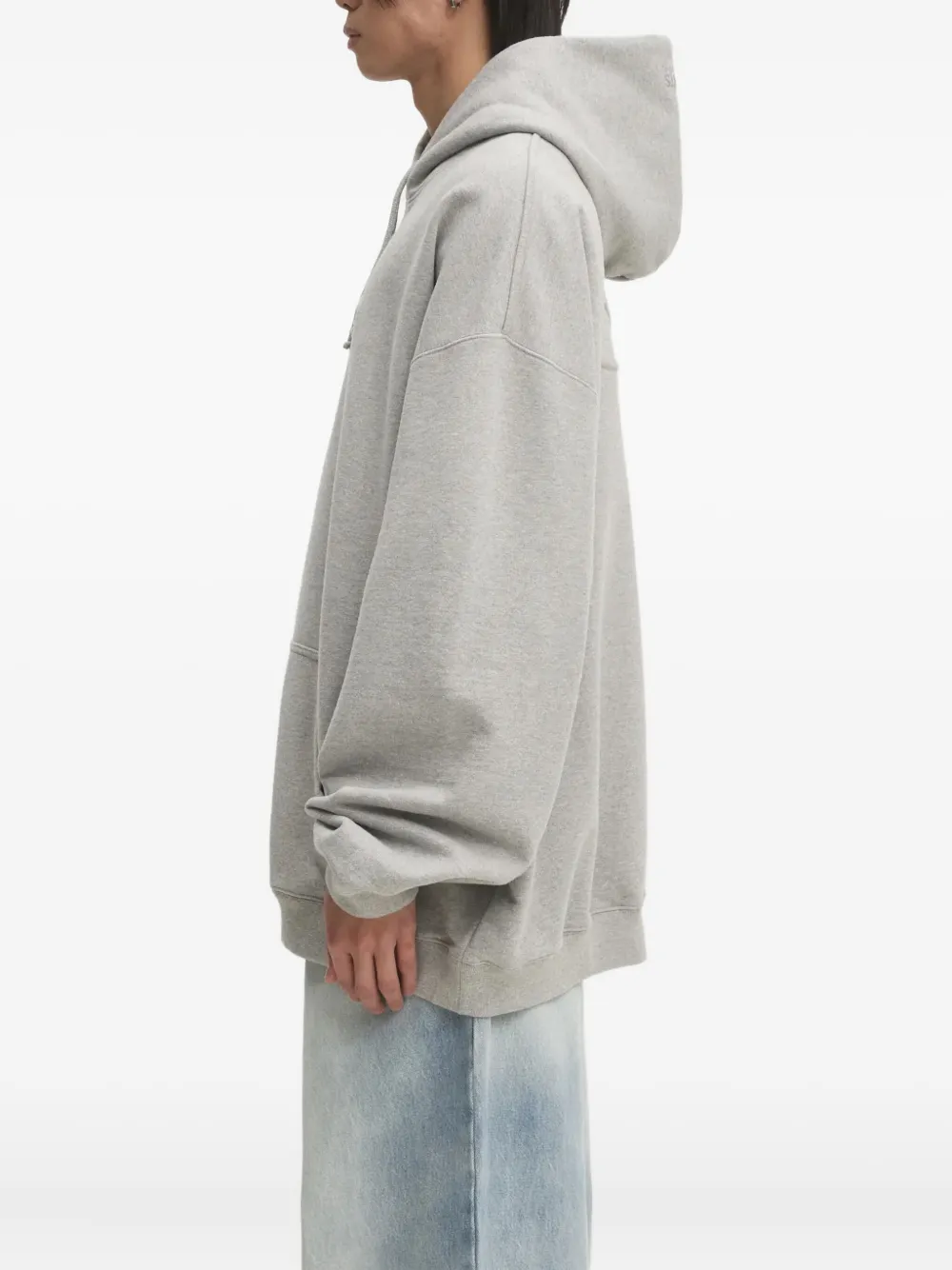 VETEMENTS logo-embossed hoodie Grijs