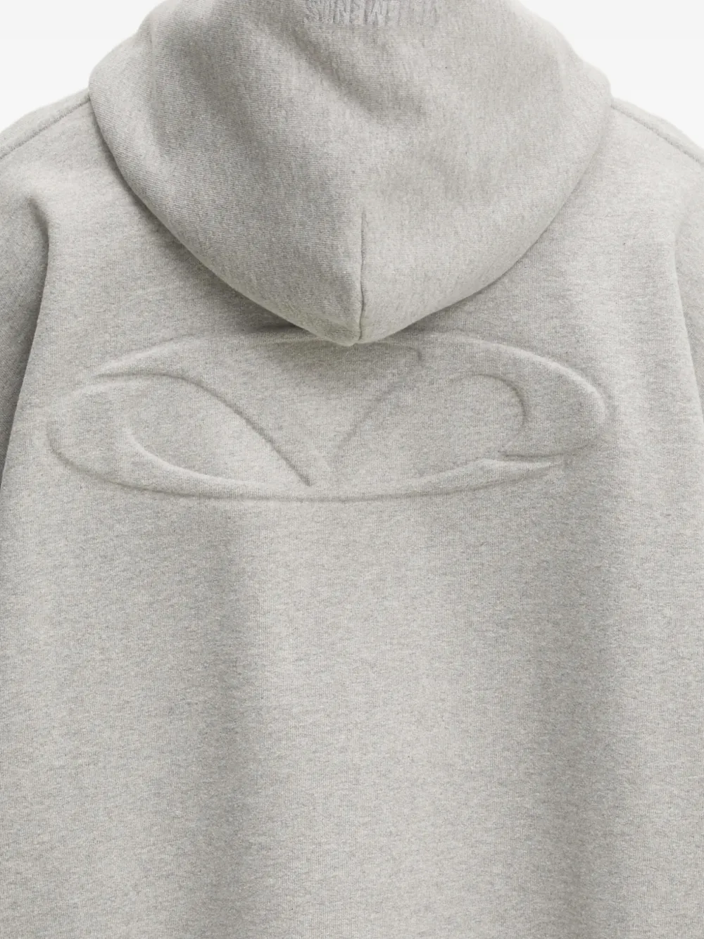 VETEMENTS logo-embossed hoodie Grijs