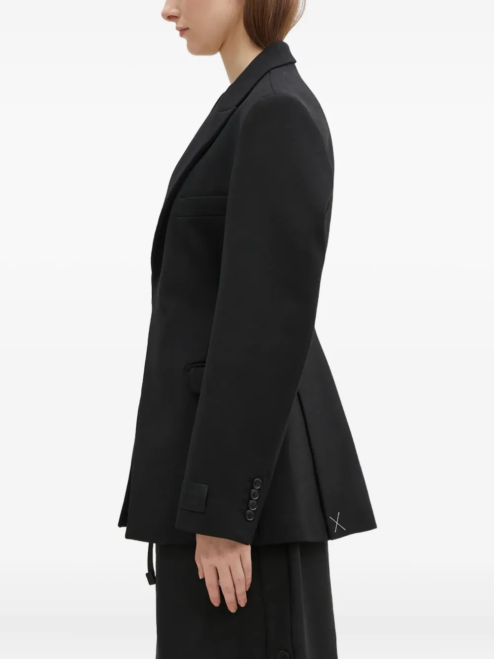 VETEMENTS logo-patch blazer Zwart