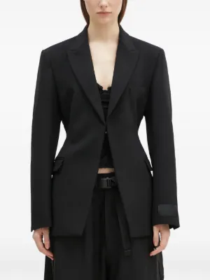Rick Owens テーラードジャケット | ブラック | FARFETCH JP