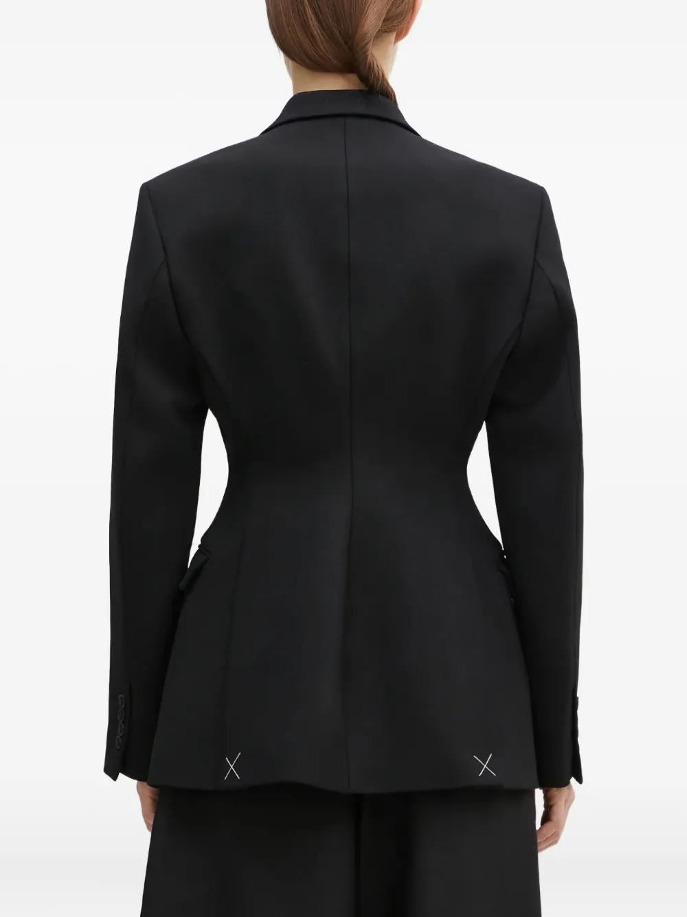 VETEMENTS logo-patch blazer Zwart