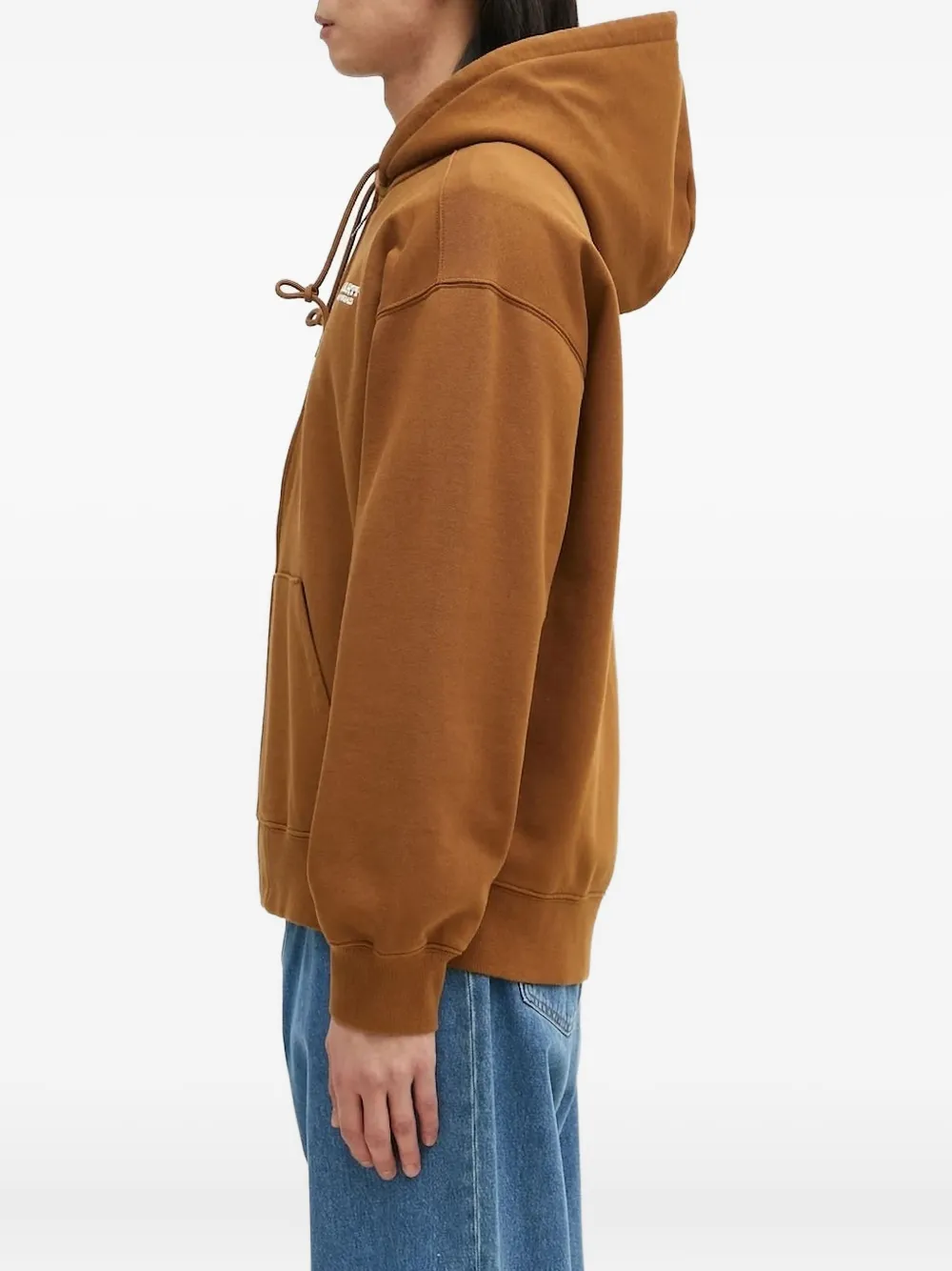 Carhartt WIP logo-print zip-up hoodie Bruin