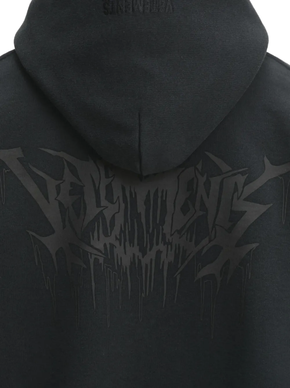 VETEMENTS logo-print hoodie Zwart