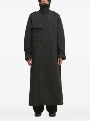 STEIN Belted Multilayer Trench Coat | Black | FARFETCH ZA