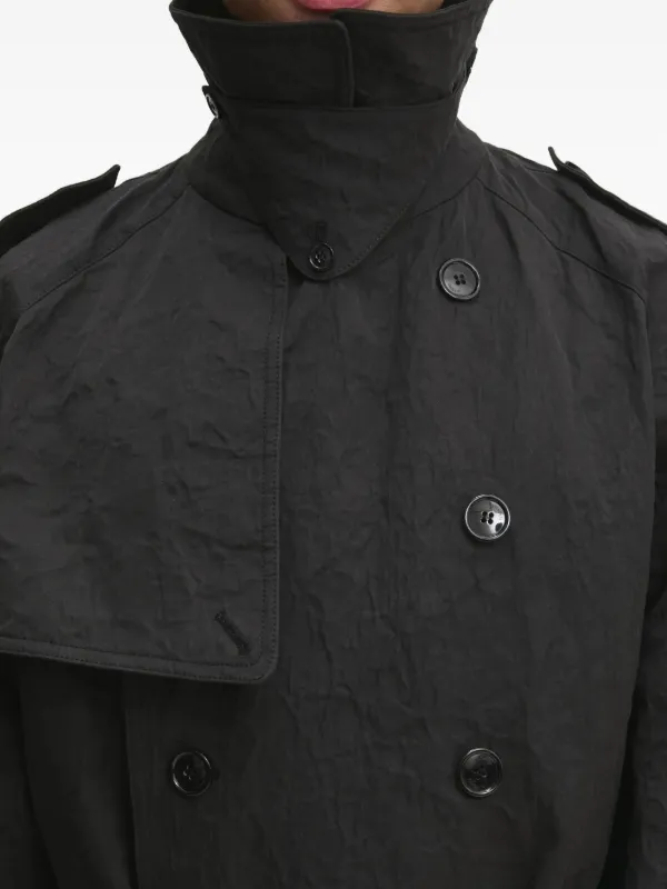 VETEMENTS ダブルブレスト トレンチコート | ブラック | FARFETCH JP