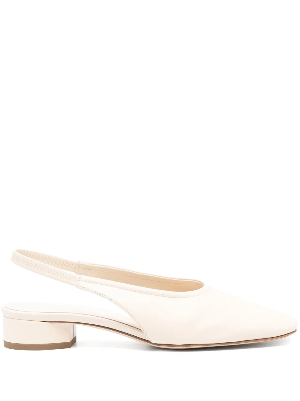 Aeyde 35mm leather slingback pumps Neutrals