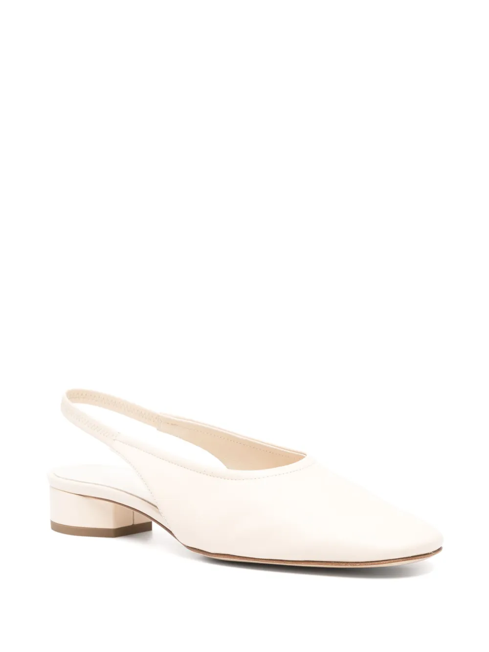 Aeyde 35mm leather slingback pumps Neutrals