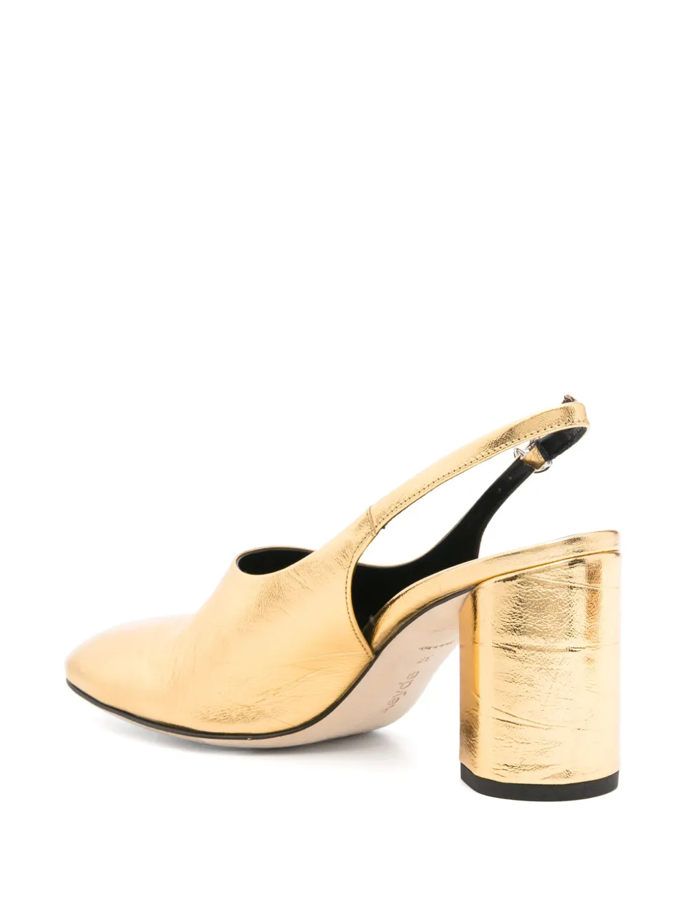 Aeyde 80mm leather slingback pumps Gold