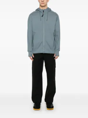 パーカー・フーディ C.P. Company Blue-Grey Cotton Zip-Fastened Sweatshirt CP Company Goggle Zip Hoodie – VintageFolk