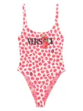 Versace Strawberry Garden-print swimsuit - Red