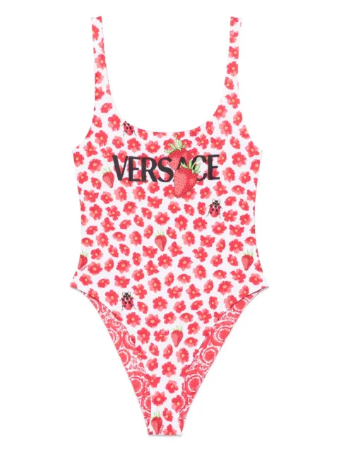 Versace Costume da bagno con stampa Strawberry Garden