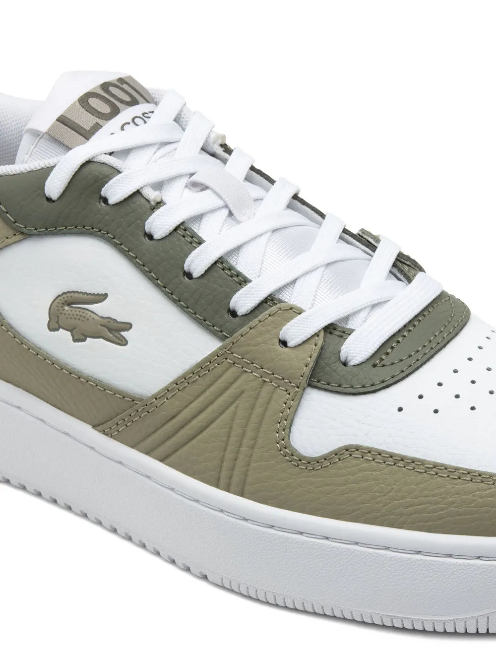 Lacoste L001 panelled leather sneakers Green