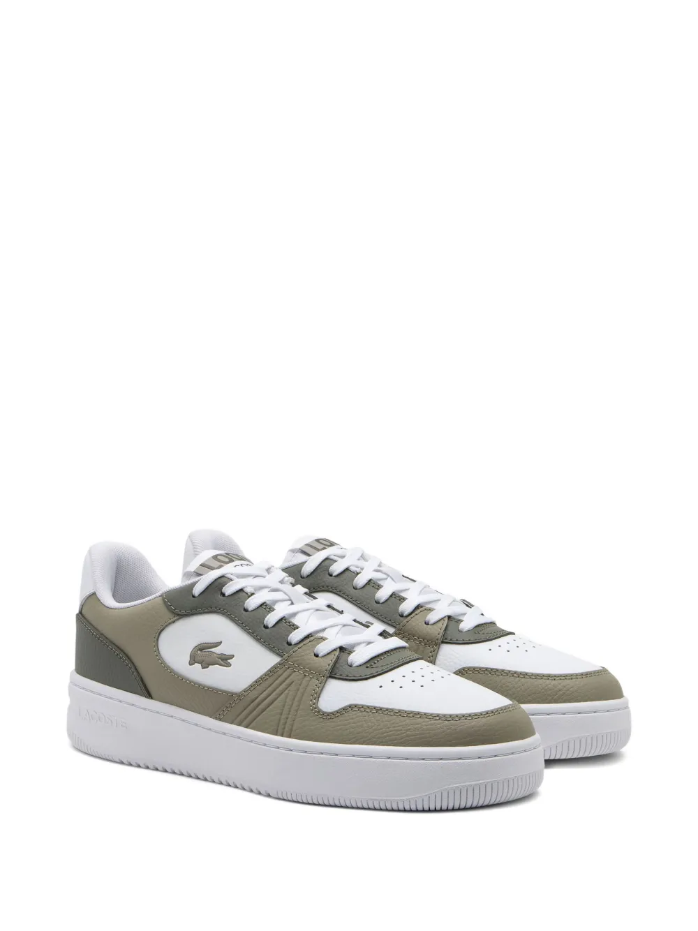 Lacoste L001 panelled leather sneakers Green
