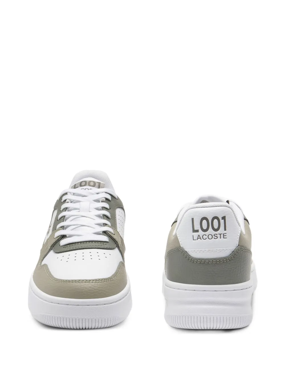 Lacoste L001 panelled leather sneakers Green
