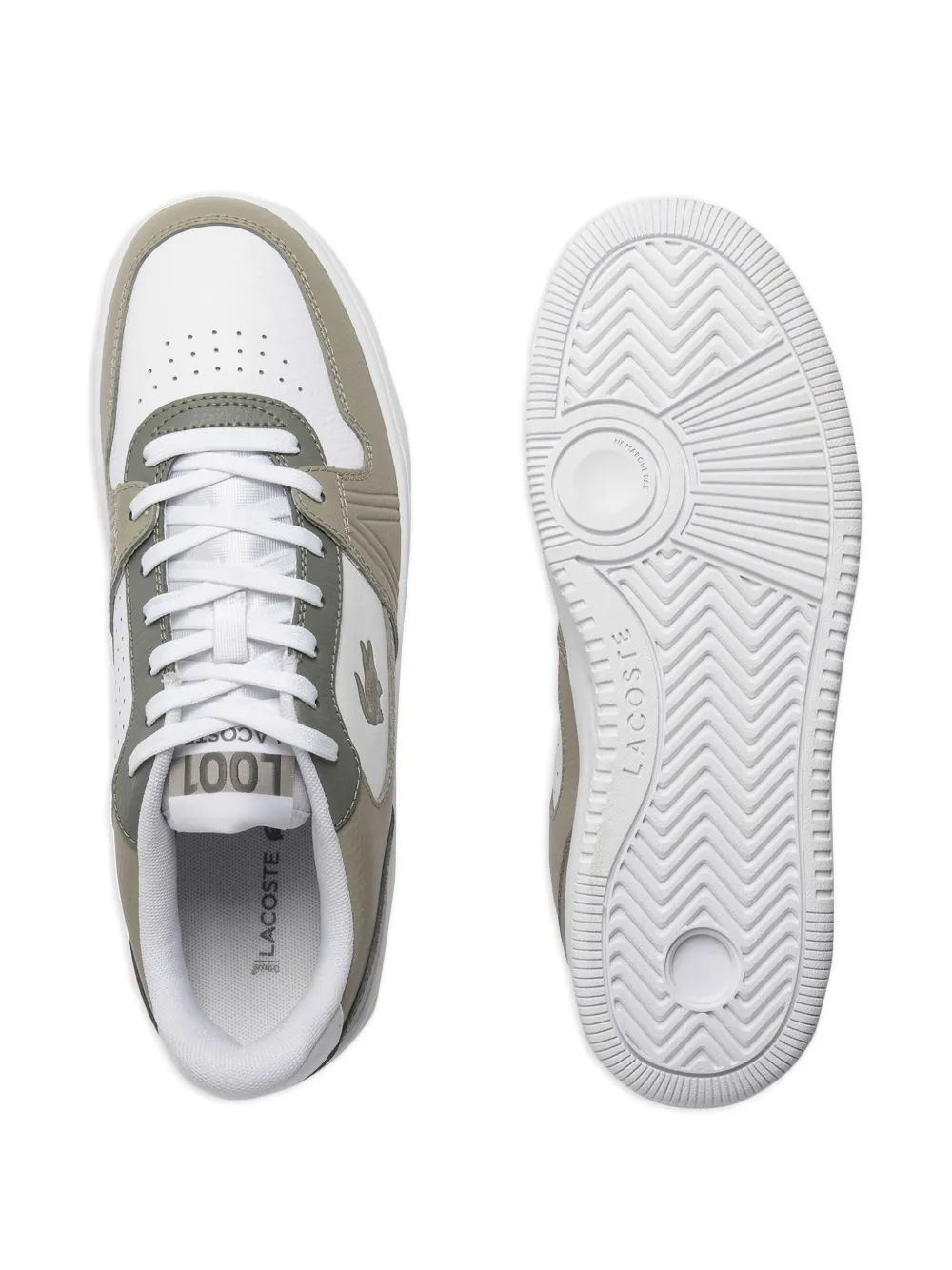 Lacoste L001 panelled leather sneakers Green