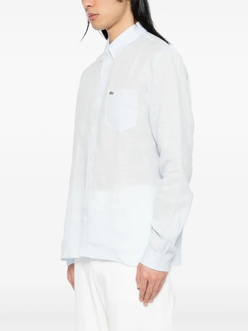 Lacoste Overhemd met lange mouwen Blauw