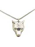 Gucci Pre-Owned 2000-2024 Sterling Silver Anger Forest LOVED Wolf Head Pendant Necklace costume necklace