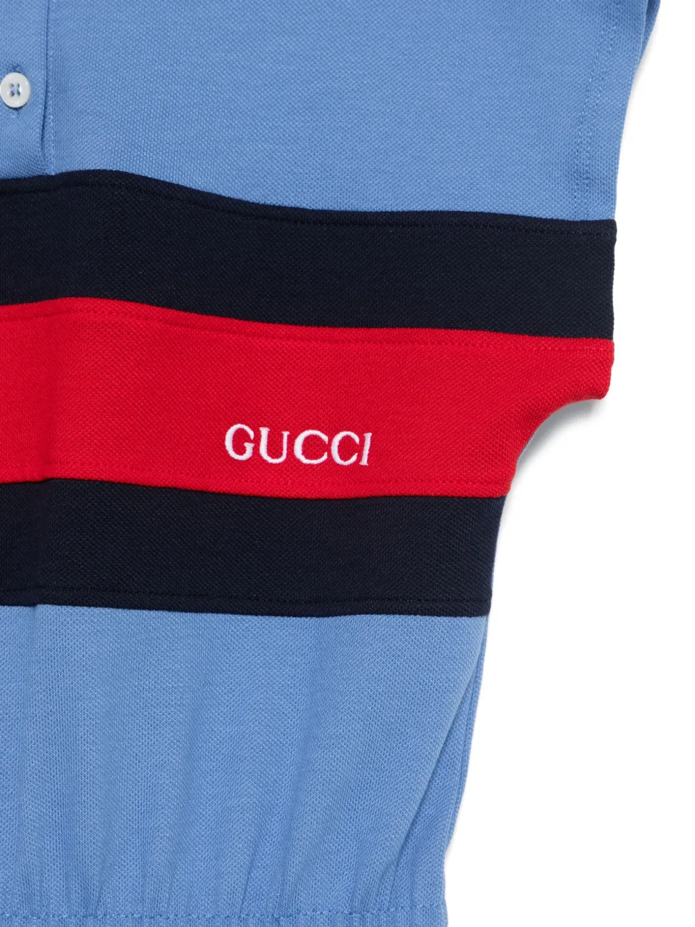 Gucci Kids Sylvie jurk met Web-detail Blauw