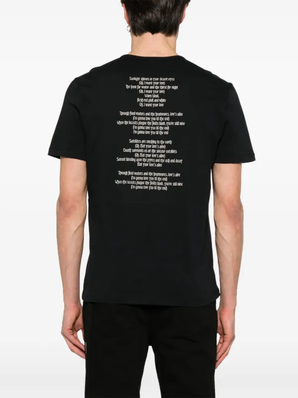 Tシャツ・カットソー Ann Demeulemeester SH10 FA134 099 Shirts Black Ann Demeulemeester Standard Fit T-Shirt With 