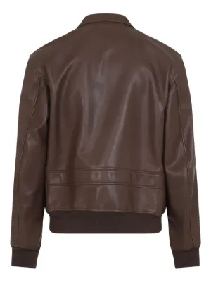 Ralph Lauren Purple Label レザージャケット A2 Ralph Lauren Purple Label ジップアップ レザージャケット | ブラウン