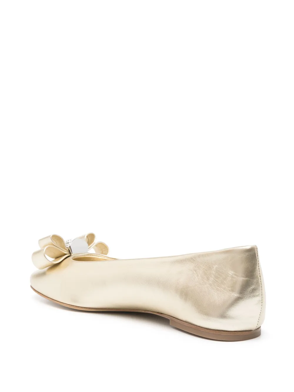 Casadei bow-detailed ballet flats Gold