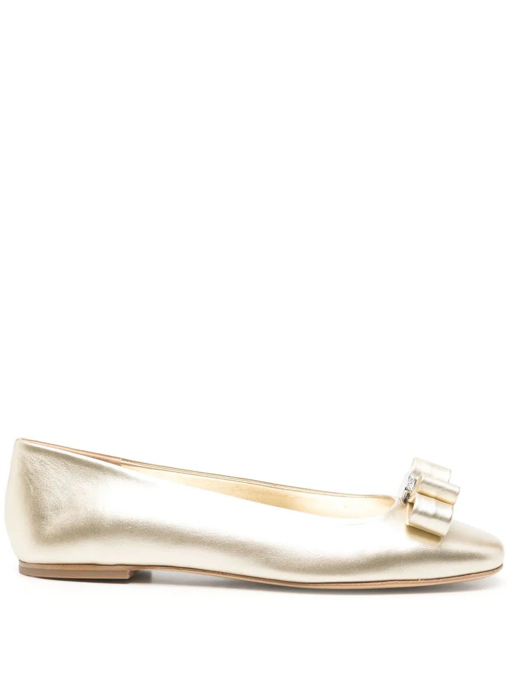 Casadei bow-detailed ballet flats Gold