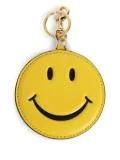 Moschino smiley-face leather keychain - Yellow