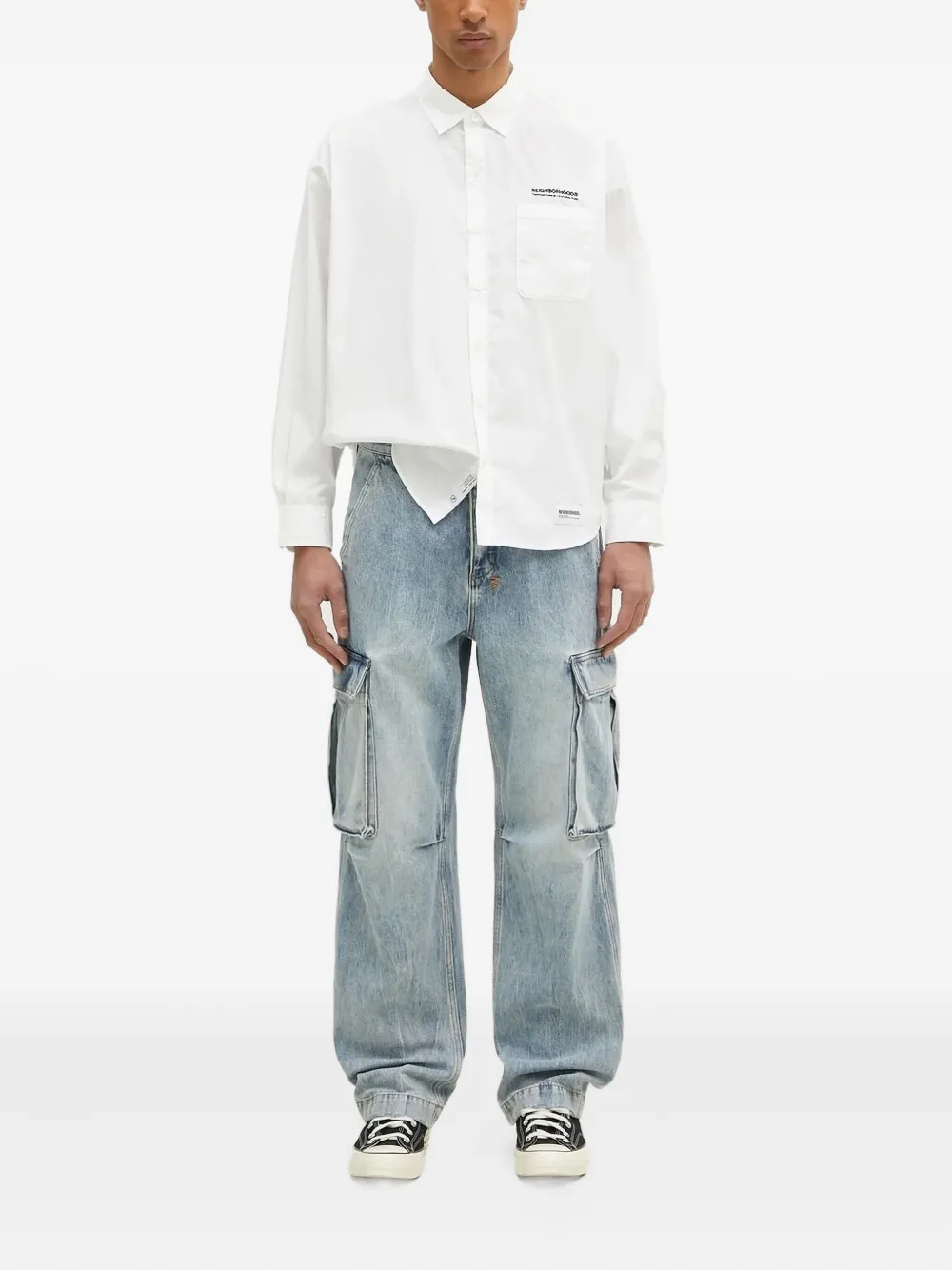 Ksubi Riot Dynamo cross-stitch cargo jeans Blauw