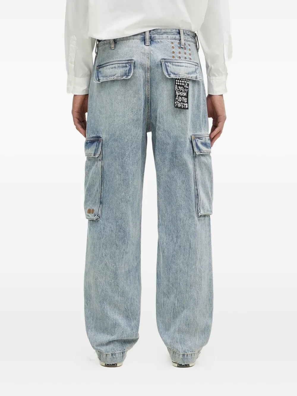 Ksubi Riot Dynamo cross-stitch cargo jeans Blauw