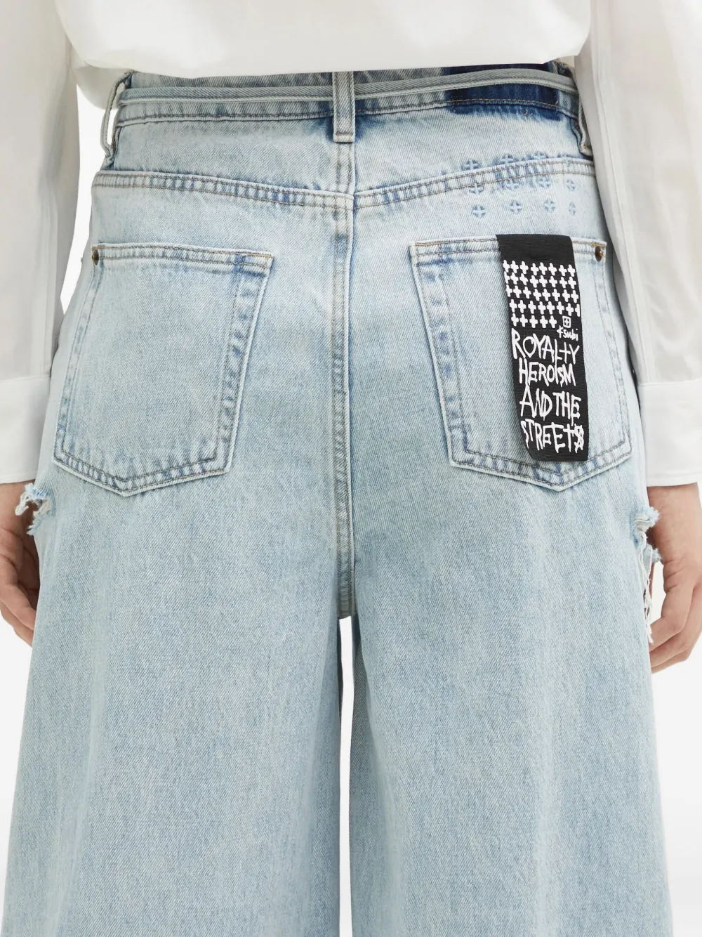 Ksubi Rollin Kut Out jeans Blauw