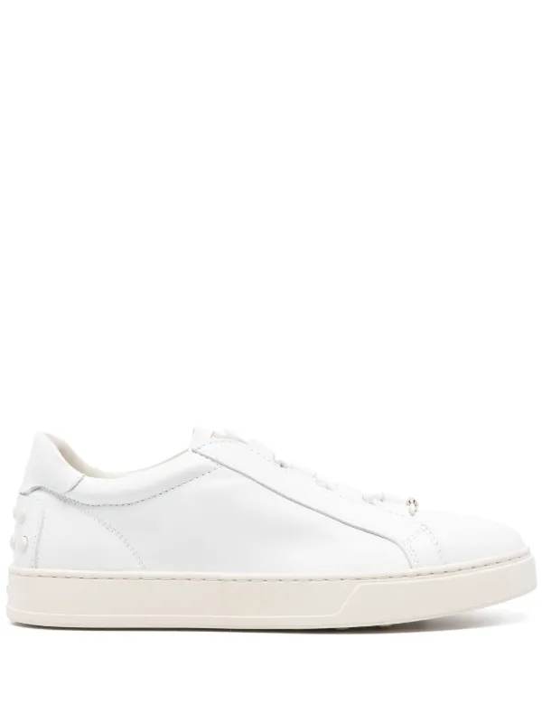 スニーカー TOD'S Hammered leather trainers Tod's low-top Leather Sneakers | Black | FARFETCH RO